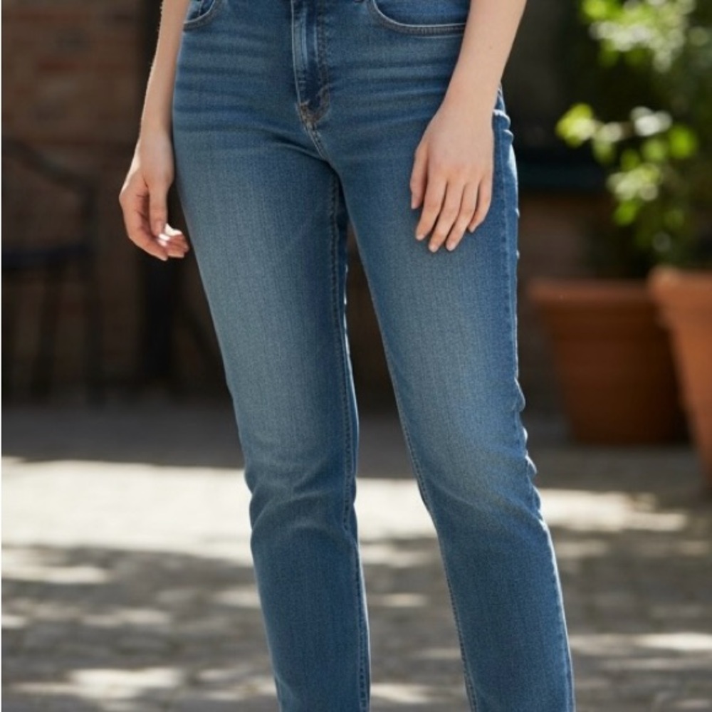 Lee Blue Jeans Sinfully Soft 5 Pocket 16W Logo Button